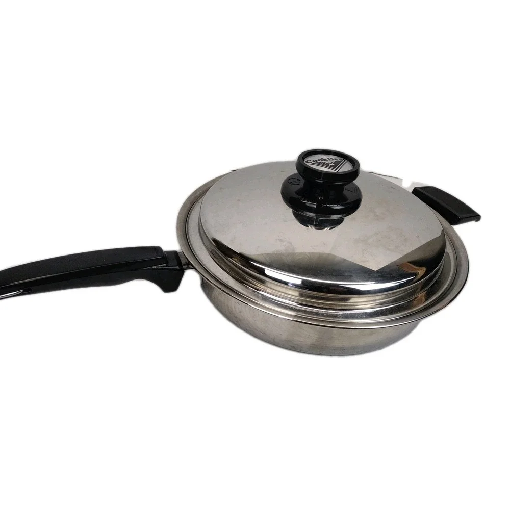 VTG 7 Ply Induct-A-Core 10 Inch Skillet Stainless Steel Waterless Cooking W/Lid
